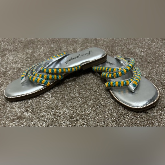 NWOT Free People Beatrice Beaded Flat Sandal - Picture 6 of 9